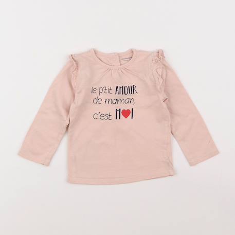Tee-shirt - 12 mois Rose 1 - vertbaudet enfant 