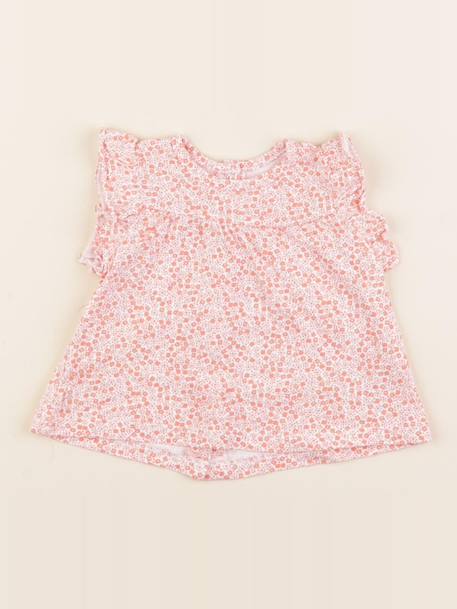 Tee-shirt - 6 mois Blanc, orange 1 - vertbaudet enfant 