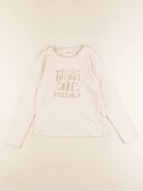 Tee-shirt - 8 ans Beige 1 - vertbaudet enfant 