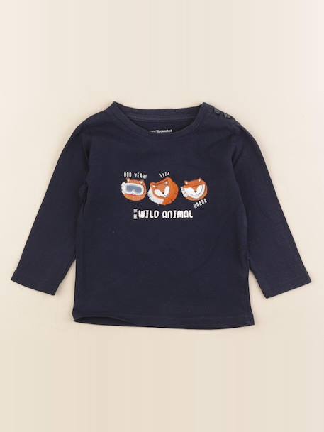 Tee-shirt - 12 mois Bleu 1 - vertbaudet enfant 