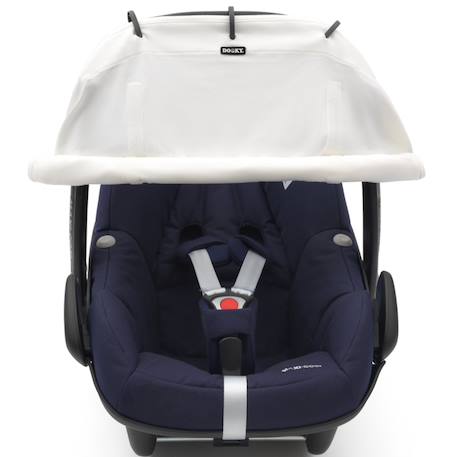 Pare-soleil universel poussette et siège auto uv upf50+ Écru+Gris 3 - vertbaudet enfant 
