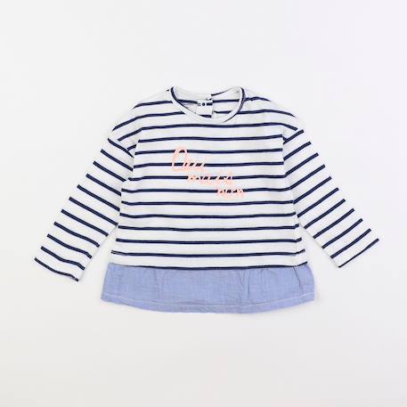 Tee-shirt - 12 mois Blanc, bleu 1 - vertbaudet enfant 