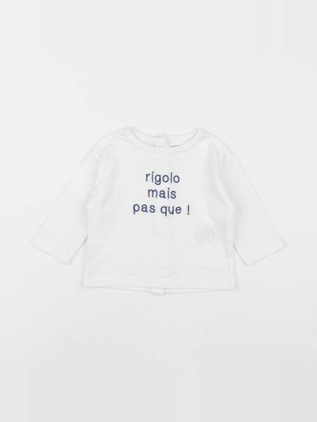 Tee-shirt - 6 mois Blanc 1 - vertbaudet enfant 