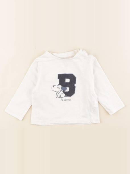 Tee-shirt - 6 mois Blanc 1 - vertbaudet enfant 