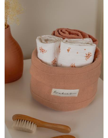 Lot de 2 langes 100*100cm mousseline de coton bio Rose 2 - vertbaudet enfant 