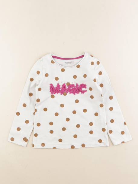 Tee-shirt coton - 4 ans Blanc 1 - vertbaudet enfant 