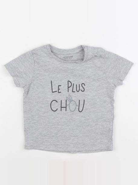 Tee-shirt - 24 mois Gris 1 - vertbaudet enfant 
