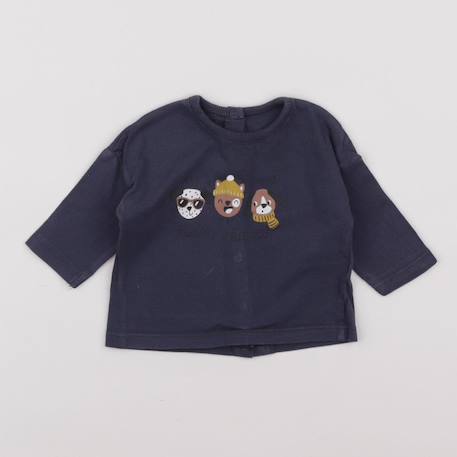 Tee-shirt - 3 mois Bleu 1 - vertbaudet enfant 