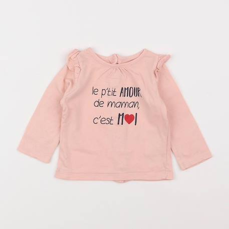 Tee-shirt - 6 mois Rose 1 - vertbaudet enfant 