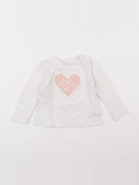 Tee-shirt - 9 mois Blanc 1 - vertbaudet enfant 