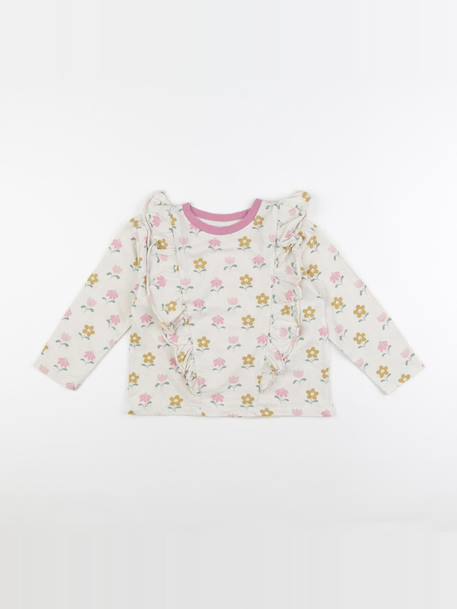 Tee-shirt - 6 ans Beige, rose 1 - vertbaudet enfant 