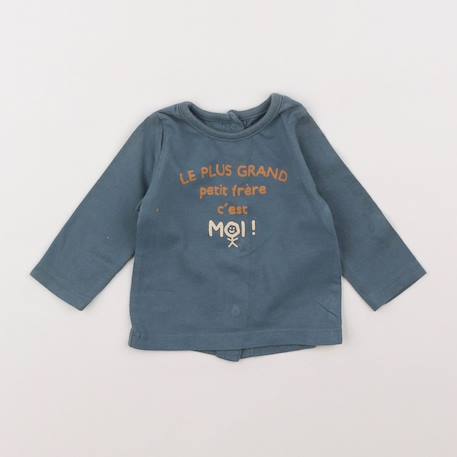 Tee-shirt - 3 mois Bleu 1 - vertbaudet enfant 