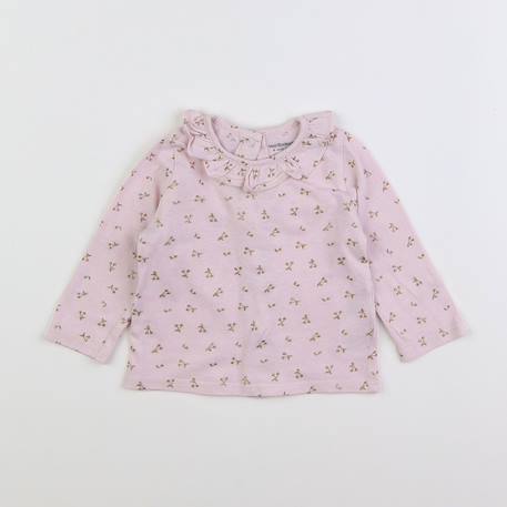 Tee-shirt - 6 mois Rose, or 1 - vertbaudet enfant 