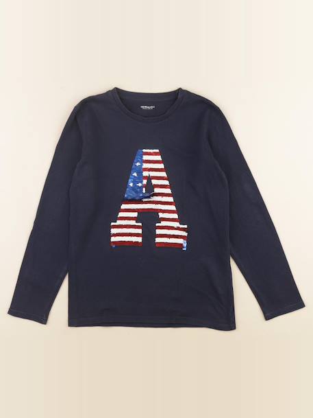 Tee-shirt - 10 ans Bleu 1 - vertbaudet enfant 