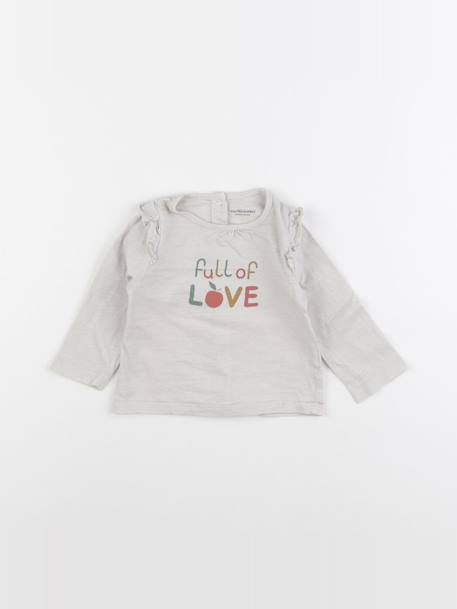 Tee-shirt - 6 mois Gris 1 - vertbaudet enfant 