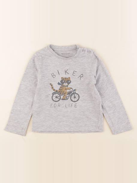 Tee-shirt - 24 mois Gris 1 - vertbaudet enfant 