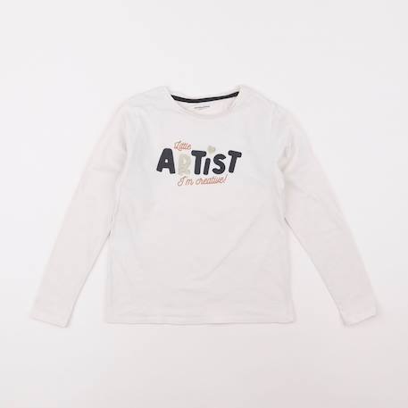 Tee-shirt - 8 ans Blanc 1 - vertbaudet enfant 