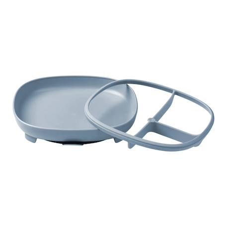 Assiette à ventouse avec compartiments amovibles Beige+Bleu+Rose+Vert de gris 8 - vertbaudet enfant 