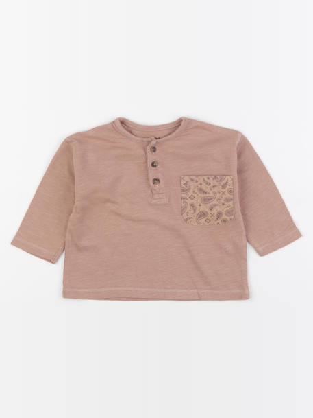 Tee-shirt - 9 mois Marron 1 - vertbaudet enfant 