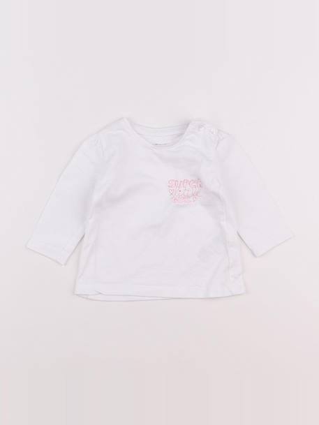 Tee-shirt - 3 mois Blanc 1 - vertbaudet enfant 