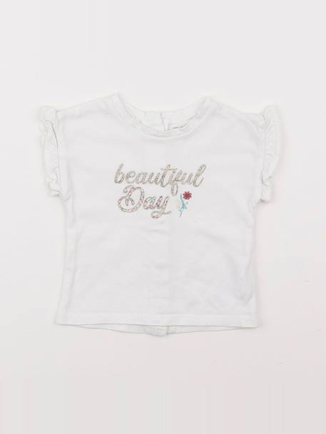 Tee-shirt - 3 mois Blanc 1 - vertbaudet enfant 
