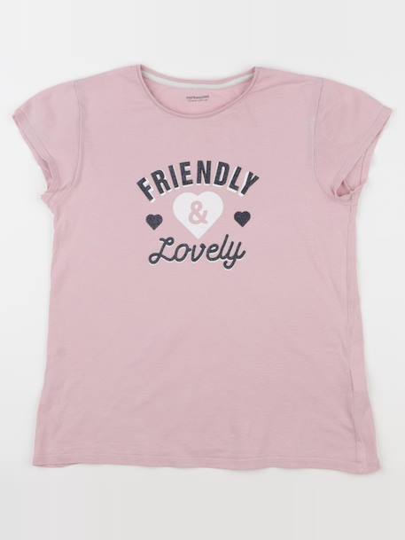 Tee-shirt - 12 ans Rose 1 - vertbaudet enfant 