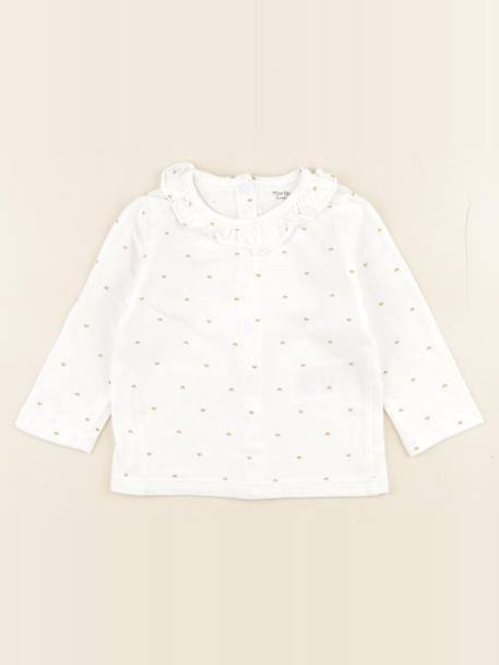 Tee-shirt - 6 mois Blanc 1 - vertbaudet enfant 