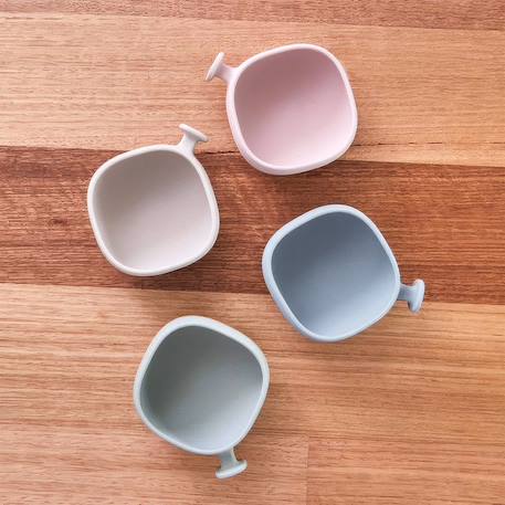 Bol à ventouse et couvercle Beige+Bleu+Rose 11 - vertbaudet enfant 