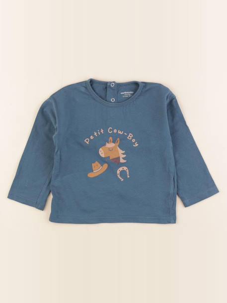 Tee-shirt - 18 mois Bleu 1 - vertbaudet enfant 