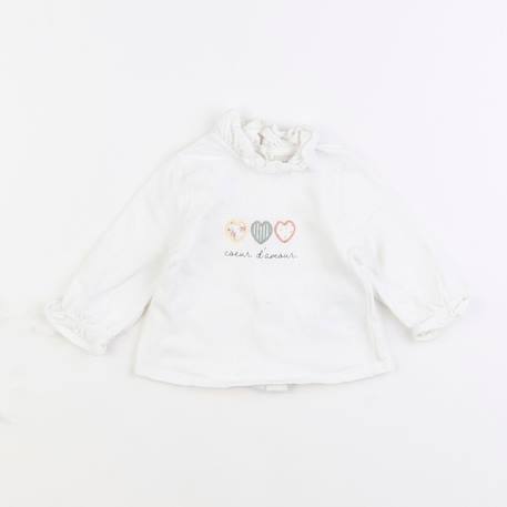 Tee-shirt - 6 mois Blanc 1 - vertbaudet enfant 