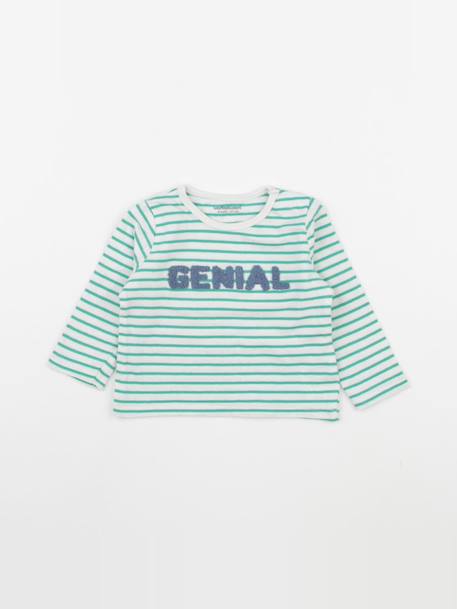 Tee-shirt - 6 mois Blanc, vert 1 - vertbaudet enfant 