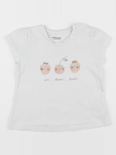 Tee-shirt - 18 mois Blanc 1 - vertbaudet enfant 