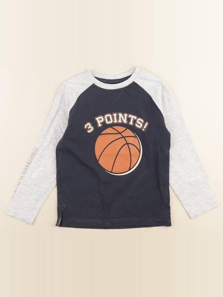 Tee-shirt - 6 ans Bleu, gris 1 - vertbaudet enfant 