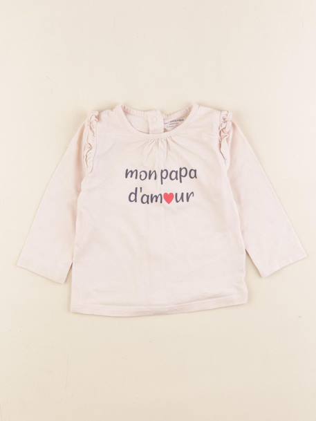 Tee-shirt - 9 mois Rose 1 - vertbaudet enfant 