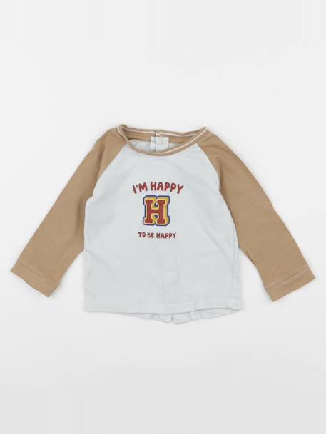 Tee-shirt - 9 mois Beige, marron 1 - vertbaudet enfant 