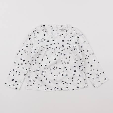 Tee-shirt - 12 mois Blanc, bleu 1 - vertbaudet enfant 