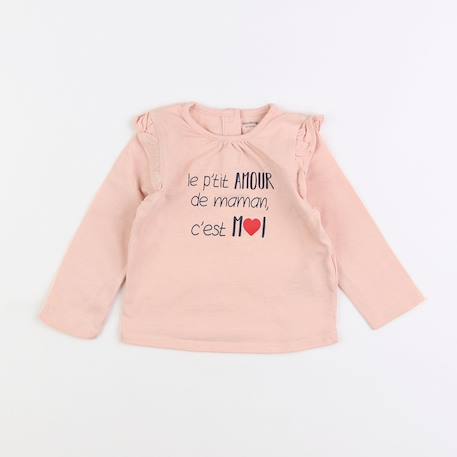 Tee-shirt - 12 mois Rose 1 - vertbaudet enfant 
