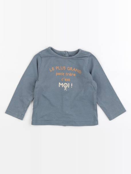 Tee-shirt - 6 mois Bleu 1 - vertbaudet enfant 