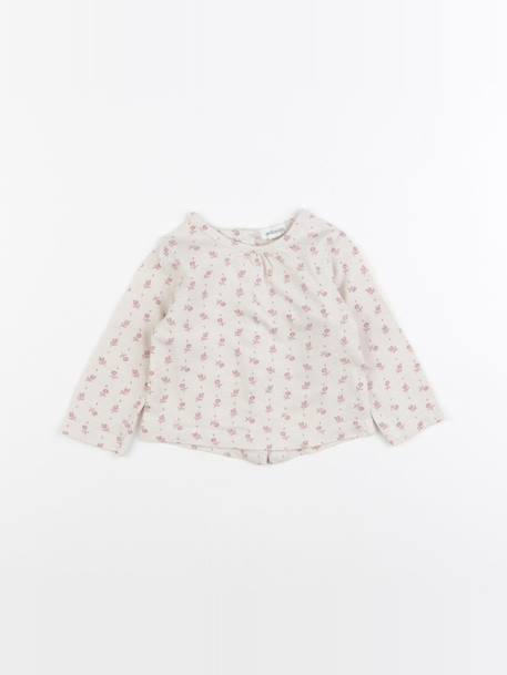 Tee-shirt - 3 mois Beige, rose 1 - vertbaudet enfant 