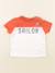 Tee-shirt - 6 mois Blanc, orange 1 - vertbaudet enfant 