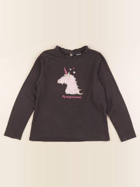 Tee-shirt - 8 ans Gris 1 - vertbaudet enfant 