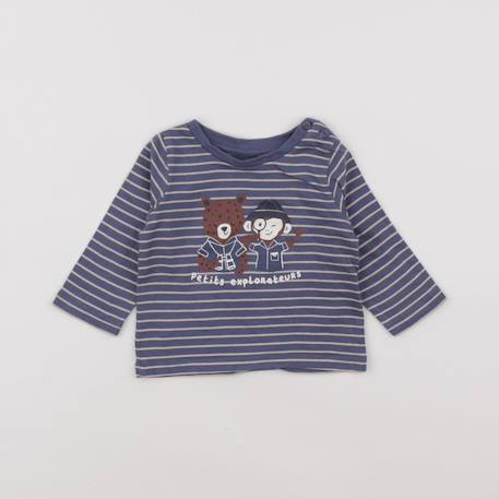 Tee-shirt - 3 mois Bleu 1 - vertbaudet enfant 