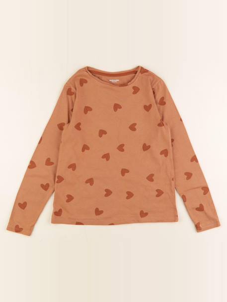Tee-shirt - 8 ans Marron, violet 1 - vertbaudet enfant 