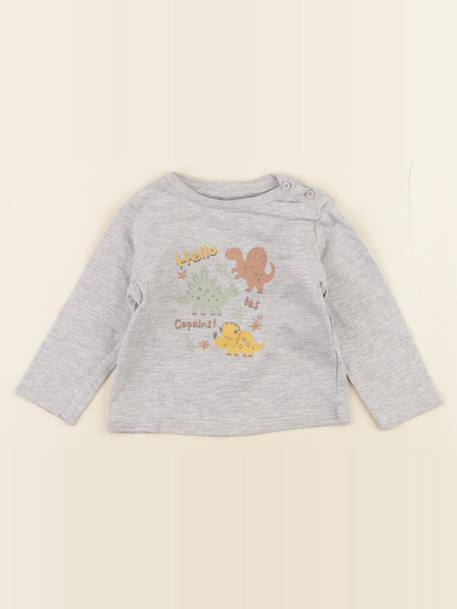 Tee-shirt - 9 mois Gris 1 - vertbaudet enfant 