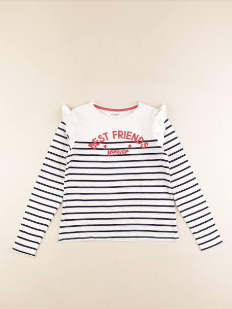 Tee-shirt - 10 ans Blanc, bleu 1 - vertbaudet enfant 