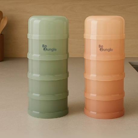 Boîte doseuse de lait 4 compartiments Terracotta Dune+Vert - Jade 10 - vertbaudet enfant 