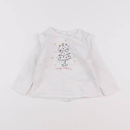 Tee-shirt - 6 mois Blanc 1 - vertbaudet enfant 
