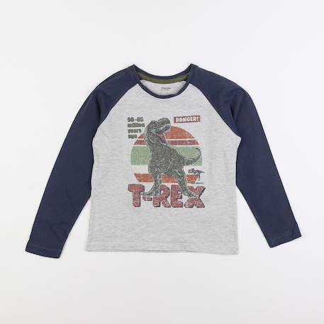 Tee-shirt - 8 ans Bleu, gris 1 - vertbaudet enfant 