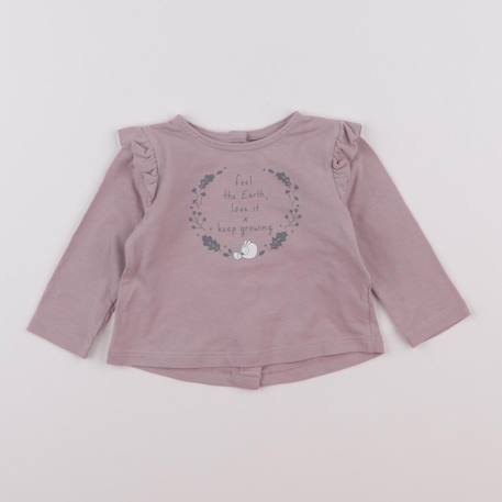 Tee-shirt - 6 mois Violet 1 - vertbaudet enfant 