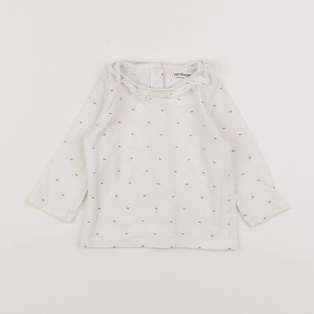 Tee-shirt - 6 mois Blanc, or 1 - vertbaudet enfant 